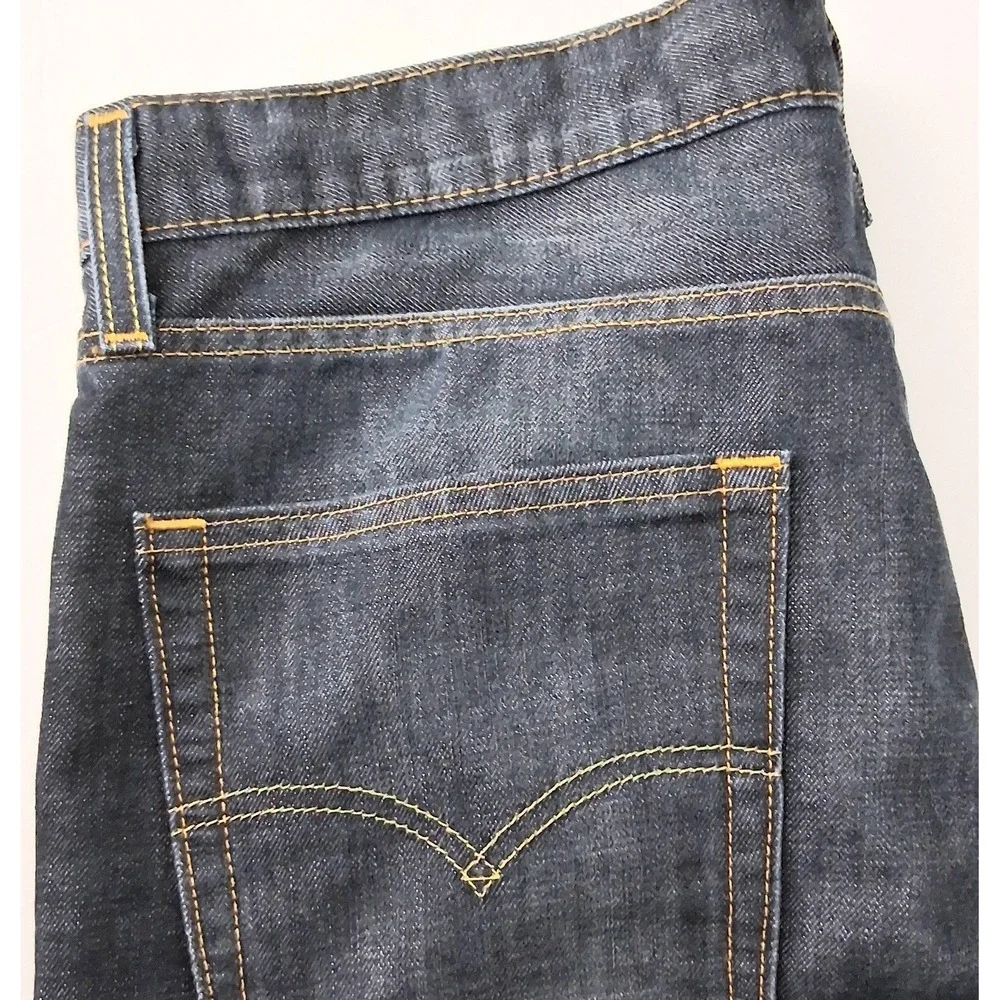 Levi's 513 Jeans Men's Size 36x32 Dark Wash Denim Pockets Zip Pre-owned